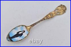 Shriners AAONMS Enamel Sterling Silver Souvenir Spoon