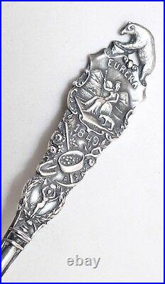 Simpson Hall Miller STERLING SILVER SPOON gold rush 1849 EUREKA CLIFF HOUSE