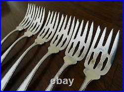 Six (6) Manchester Sterling Silver Dessert Forks in the Manchester Pattern No Mo