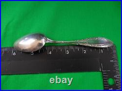 Six WHITING Indian Sterling Silver Spoons Monogrammed 100.77 g total