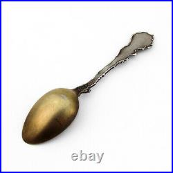 Skagway Alaska Souvenir Spoon Gilt Scenic Bowl Mayer Sterling Silver