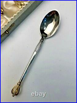 Sorensen, Denmark Sterling Sterling Crown tip set of 6 Demitasse Spoon 4 1/8