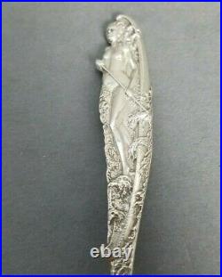 Souvenir Spoon Sterling Silver Maid of the Mist Indian Maiden Canoe Iroquois Vtg