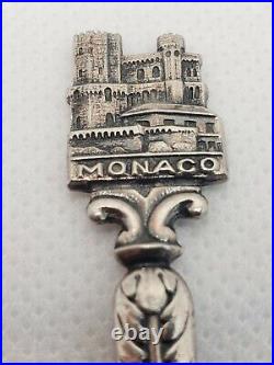 Souvenir Spoon Sterling Silver Monaco Palace Monte Carlo France Europe Travel