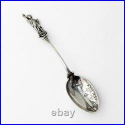 Statue Of Liberty Souvenir Spoon Engraved Bowl Gorham Sterling Silver 1891