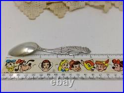 Sterling. 925 Silver Souvenir Spoon Helena Montana Full Indian Handle