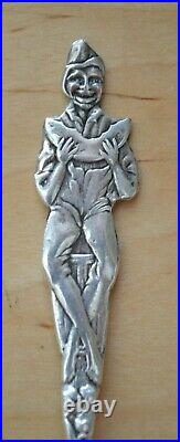 Sterling Full Figural Seated Man Watermelon Spoon