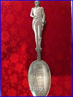 Sterling Full Figure George Washington President Souvenir Spoon Watson Figural