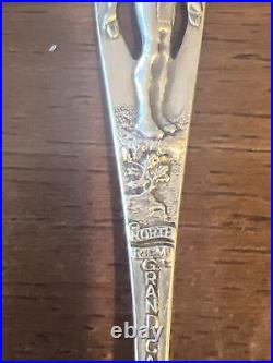 Sterling Full Figure Indian Chief Souvenir Spoon Grand Canyon