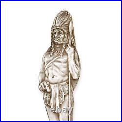 Sterling Joseph Mayer Bros Full Figure Indian Chief Souvenir Spoon Dalles Oregon