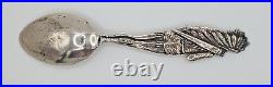 Sterling SHEPARD MFG CO Souvenir Spoon Full Figural Indian detailed + early mark