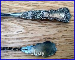 Sterling Silver 2 Spoons Stephen Douglas Birthplace VT Souvenir Antiques Enamel