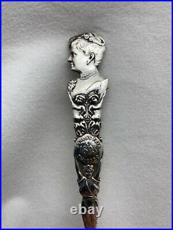 Sterling Silver. 925 STUNNING LADY 1893 WORLDS FAIR Chicago Souvenir SPOON