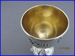 Sterling Silver Ceremonial Kiddush Cup By Bier Israel MID Century