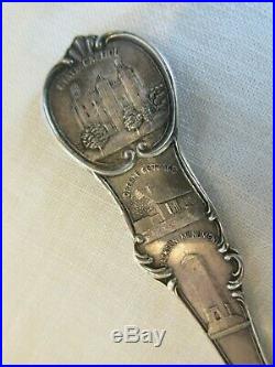 Sterling Silver Enamel Souvenir Spoon Black Americana Cotton Picking New Orleans