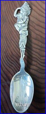 Sterling Silver Full Body Native American Indian Chief FLATIRON BLDG NY Spoon