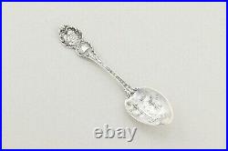 Sterling Silver Merry Christmas Santa Clause Souvenir Spoon 5 Inches Overall