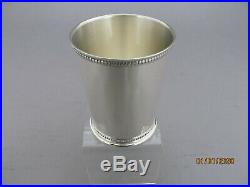 Sterling Silver Mint Julep Cup With Beaded Border