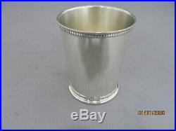 Sterling Silver Mint Julep Cup With Beaded Border