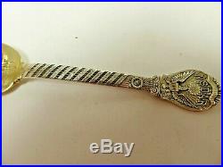 Sterling Silver NSDAR Memorial Continental Hall Gold Washed Souvenir Spoon