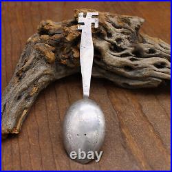Sterling Silver Navajo Whirling Logs Design Spoon