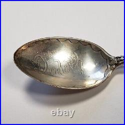 Sterling Silver Souvenir Spoon 1891 Duluth Minnesota Hand Engraved FL0266