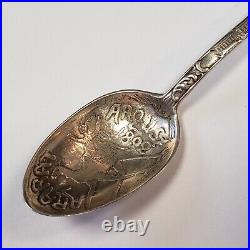 Sterling Silver Souvenir Spoon 1892 Ararat Shriners of Kansas City FL0249