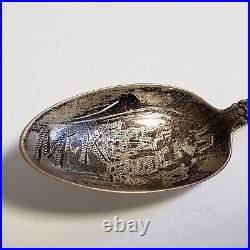 Sterling Silver Souvenir Spoon 1903 McKees Rocks PA Hand Engraved FL0740