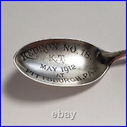 Sterling Silver Souvenir Spoon 1912 Kedron Pittsburgh PA Engraved FL0255