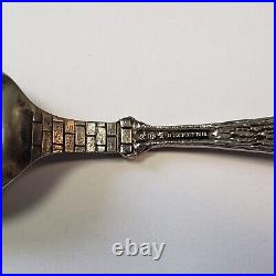 Sterling Silver Souvenir Spoon 1929 Birth Record Stork Engraved SKU-FL0352