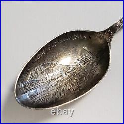 Sterling Silver Souvenir Spoon Barn Bluff Red Wing MN Engraved FL0916