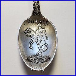 Sterling Silver Souvenir Spoon Bisbee Arizona Engraved SKU-FL0892