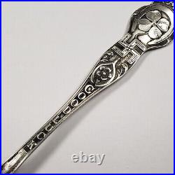 Sterling Silver Souvenir Spoon Claire City SD 4 Leaf Clover Engraved FL1072