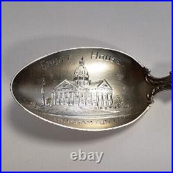 Sterling Silver Souvenir Spoon Court House Binghamton NY SKU-FL0532