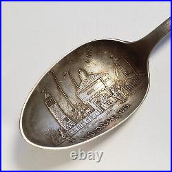 Sterling Silver Souvenir Spoon Fort Dearborn Chicago Illinois SKU-FL0893