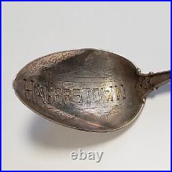 Sterling Silver Souvenir Spoon Hagerstown Maryland Hand Engraved FL0275