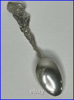 Sterling Silver Souvenir Spoon Indian Metropolitan Building New York