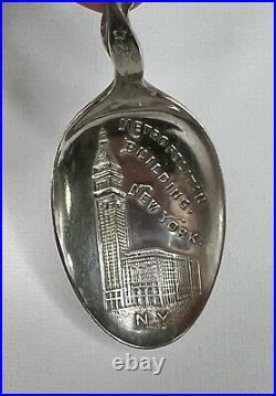 Sterling Silver Souvenir Spoon Indian Metropolitan Building New York