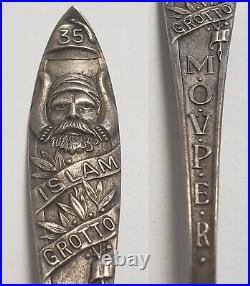 Sterling Silver Souvenir Spoon Islam Grotto MOVPER Master Mason SKU-FL1055