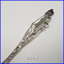 Sterling Silver Souvenir Spoon Kansas City Corn Hand Engraved SKU-FL1018