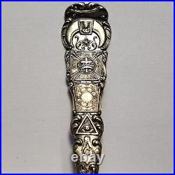 Sterling Silver Souvenir Spoon Masonic Temple Chicago Illinois SKU-FL0894