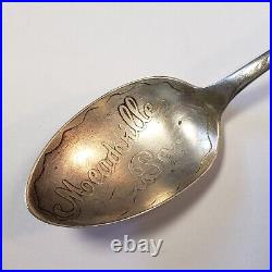 Sterling Silver Souvenir Spoon Meadville Pennsylvania Engraved Handle FL0555