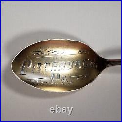 Sterling Silver Souvenir Spoon Pittsburgh PA Near Mint Engraved FL0257