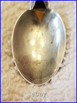Sterling Silver Souvenir Spoon Princeton 1893 Football Scores