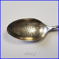 Sterling Silver Souvenir Spoon Riverside California Engraved SKU-FL0270