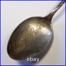 Sterling Silver Souvenir Spoon South Gate Engraved Old Lily of Valley FL0901