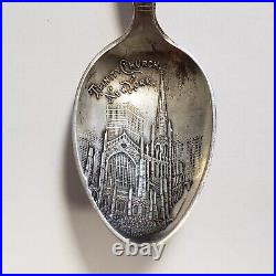 Sterling Silver Souvenir Spoon Trinity Church New York City SKU-FL0917
