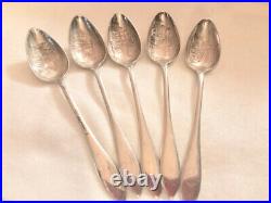 Sterling Silver Souvenir Spoons Wilmington, Ohio (set Of 5)
