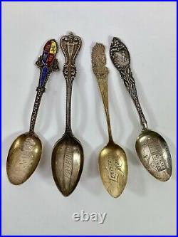 Sterling Silver Souvenir Spoons (x4) 71.6g (DD1437)