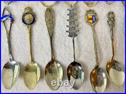 Sterling Silver Spoon Lot (19 Souvenir Spoons)
